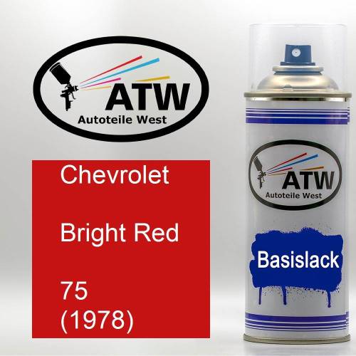 Chevrolet, Bright Red, 75 (1978): 400ml Sprühdose, von ATW Autoteile West.